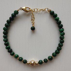 Tora Armb�nd med Malakit i guld
