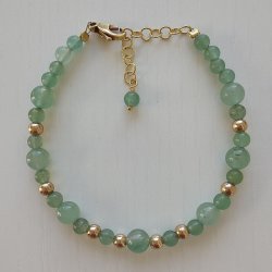 Thyra Armb�nd med Aventurin i guld