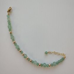 Thyra Armb�nd med Aventurin i guld