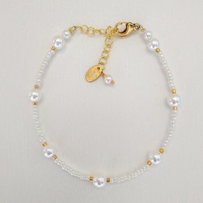 Thyra Armb�nd med Shell perler i guld