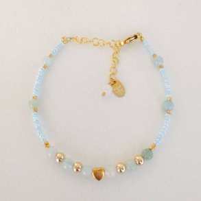 Freja Armb�nd med Akvamarin i  guld