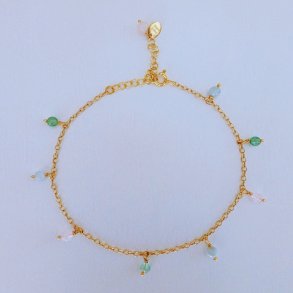 Ankelk�de med halv�delsten i flere farver