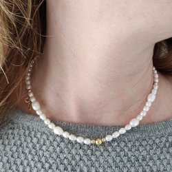 Love Pearls Halsk�de med ferskvandsperler
