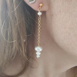 Love Pearls single �rering med Shell perler