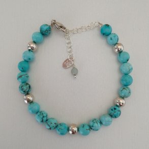 Valkyrie armb�nd med turkis i s�lv