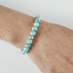 Valkyrie armb�nd med turkis i s�lv