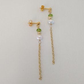 Tora �reringe med Peridot i guld