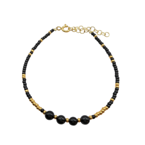 Lifa armb�nd i guld med Onyx