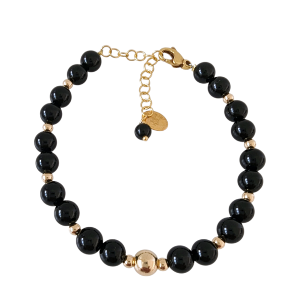 Signy Armbnd med Onyx i guld