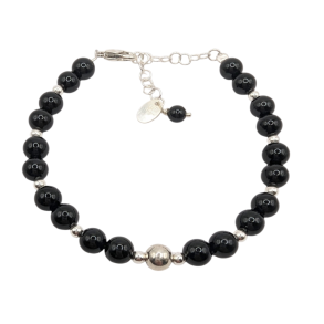 Signy Armb�nd med Onyx i s�lv