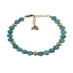 Valkyrie armb�nd med turkis i guld
