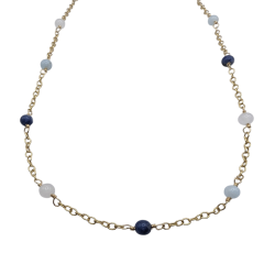 Liv - halsk�de med bl� sten