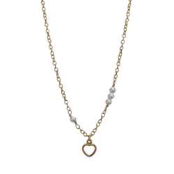 Love Pearls Halsk�de med hjerte