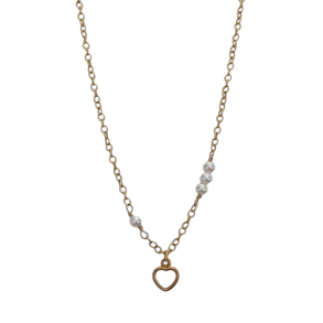 Love Pearls Halsk�de med hjerte