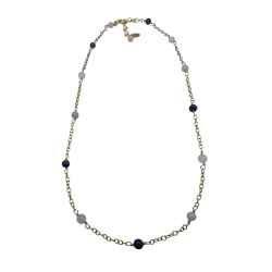 Liv - halsk�de med bl� sten